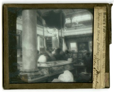 World's Columbian Exposition lantern slides, Mines and Mining Building, Interior, Montana (NBY 8702) photo