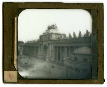 World's Columbian Exposition lantern slides, Peristyle, Bird's-eye View (NBY 8801) photo