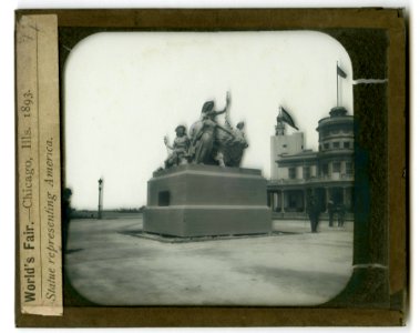 World's Columbian Exposition lantern slides, Statue Representing America (NBY 8762)