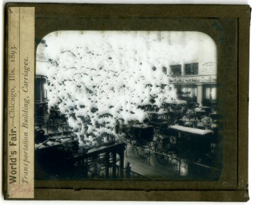 World's Columbian Exposition lantern slides, Transportation Building, with Carriages (NBY 8705) photo