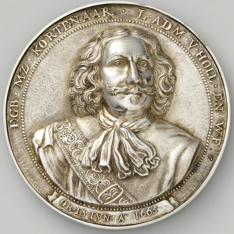 Wouter Muller - Egbert Kortenaer, luitenant-admiraal van Holland en West-Friesland, gevallen in de slag bij Lowestoft, 1665 NG-VG-1-969