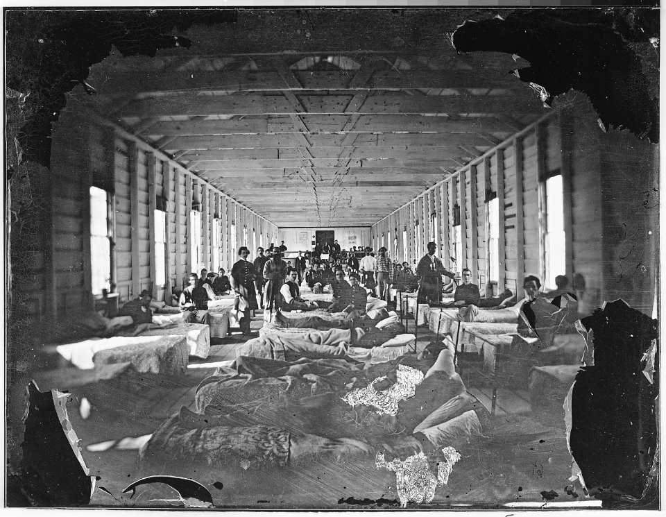 Wounded soldiers in hospital - NARA - 524705