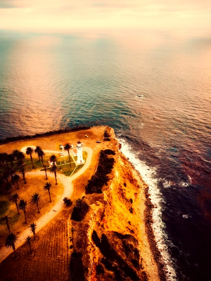 Ocean seashore lighthouse