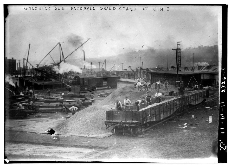 Wrecking Palace of the Fans ballpark, Cincinnati (baseball) LCCN2014689893