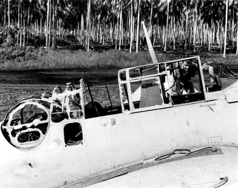 Wrecked TBF-1 VT-8 on Guadalcanal 1942