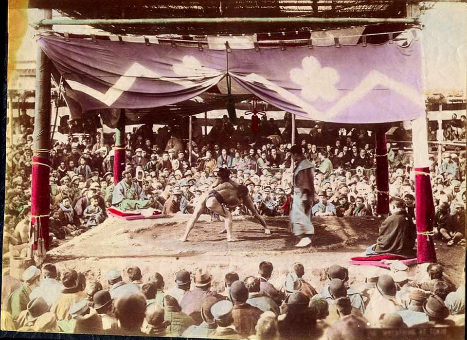 Wrestling at Tokyo 1890s