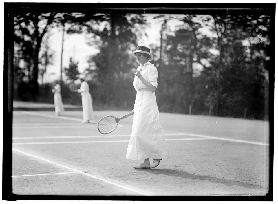 WYETH, MISS MARTHA. PLAYING IN TENNIS TOURNAMENT LCCN2016864595