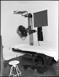 X-Ray machine in hospital owned by the company. Black Mountain Corporation, 30-31 Mines, Kenvir, Harlan County... - NARA - 541284 photo