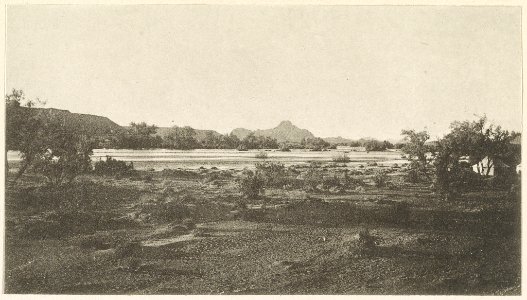 Wâdi el Ḥamḍ bei Ğedâʻa Grösster (Regen) Wasserlauf von Nordwestarabien. 147 km nördlich von Medina, 457 m ü. M. 1910. LCCN2014648769