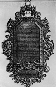 Wulkow bei Frankfurt Gedenktafel für Joachim Erdmann von Burgsdorff in der Kirche