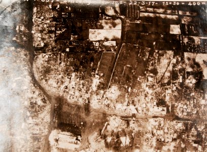 WWI AEF aerial bombardment of Sinceny, France 1917 (28169909064) photo