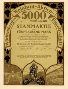 Württembergische Weinbau-AG 1923