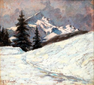 XBesneeuwd berglandschap3