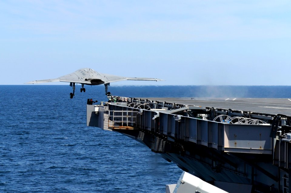 X-47B launches from USS George H. W. Bush (8738144005)