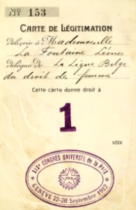 XIXè Congrès universel de la Paix à Genève