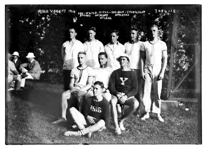 Yale Varsity, 1914 Low, Meyer, Titus, Sheldon, Sturtevant, Rogers, McHenry, Appleton, McLane LCCN2014696241