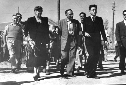 Abraham Yaffe with Vera Weizmann, 1951
