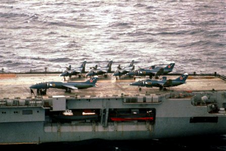 Yak-38 on the aircraft carrier KIEV
