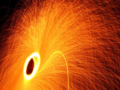 Night orange fire orange night