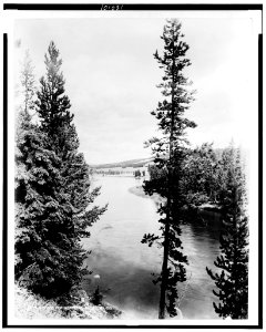 Yellowstone River, five miles from Yellowstone Lake, Yellowstone National Park, reached by the Northern Pacific Railway via Gardiner Gateway LCCN90709567