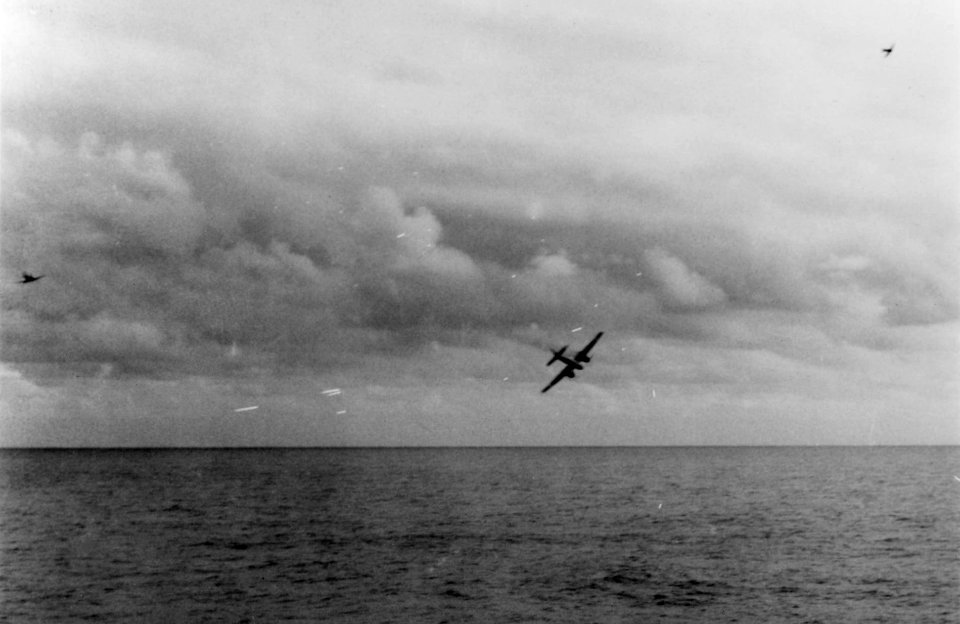 Yokosuka P1Y1 under attack 1945