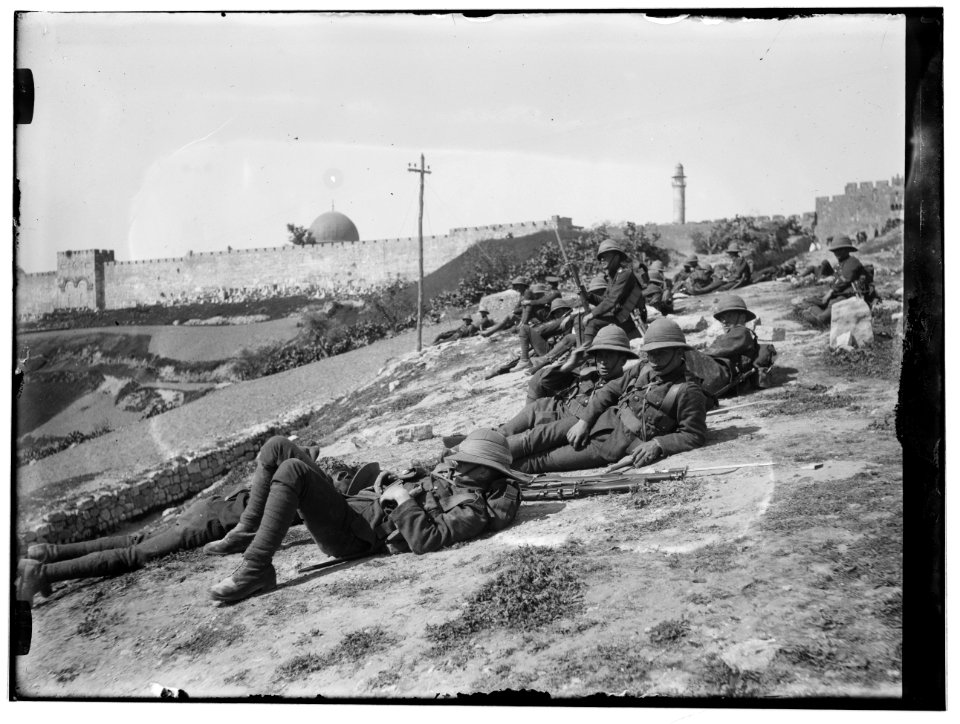 Yorkshire Infantry awaiting return of Holy Flag, April 8th, 1920 LOC matpc.00738