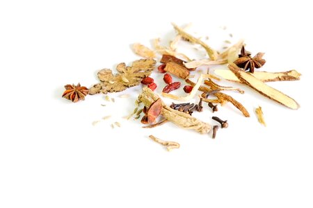 Chinese herbal medicine culinary herbs ingredients photo