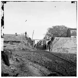 Yorktown, Virginia. Sally port in the center of the southwestern point of entrenchments LOC cwpb.01608
