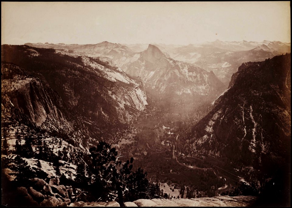 Yosemite Valley from Eagle Point by Carleton E Watkins