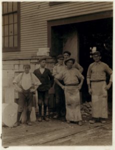 Young boys working in Vermont Marble Co., Proctor, Vt. Very illiterate. LOC nclc.01844