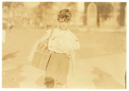 Young bootblack on the Green at New Haven, Conn. - August 26, 1924. LOC nclc.04066
