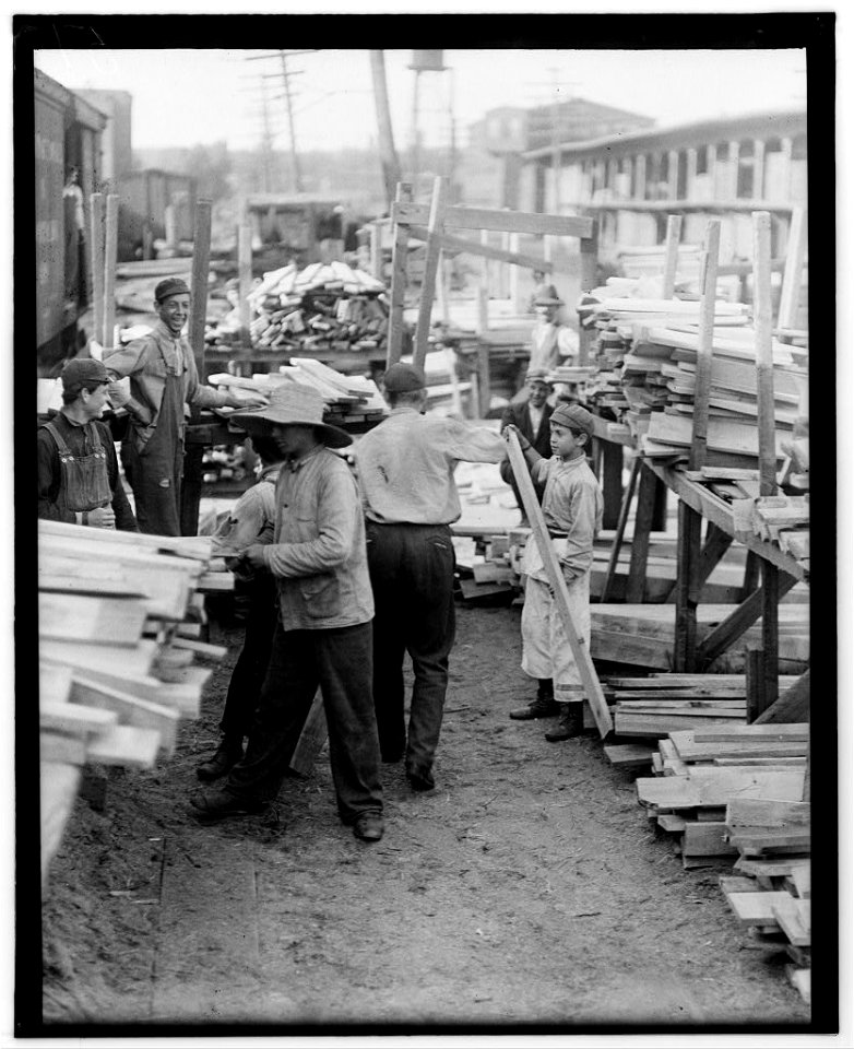 Young boys working for Hickok Lumber Co., Burlington, Vt. LOC nclc.05285