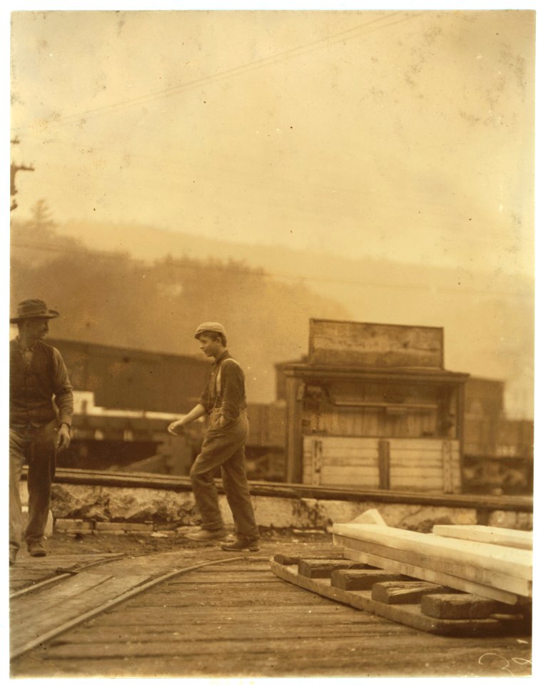 Young boys working in Vermont Marble Co., Proctor, Vt. Very illiterate. LOC nclc.04583