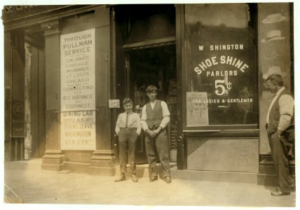Young boy is Ciriakos Keiradimos, a young Greek shoe-shiner, working in shop at 511 Penn. Ave., N.W., Washington, D.C. Said to be 16 yrs. old, but is absolutely illiterate. Has been in this LOC cph.3b41009