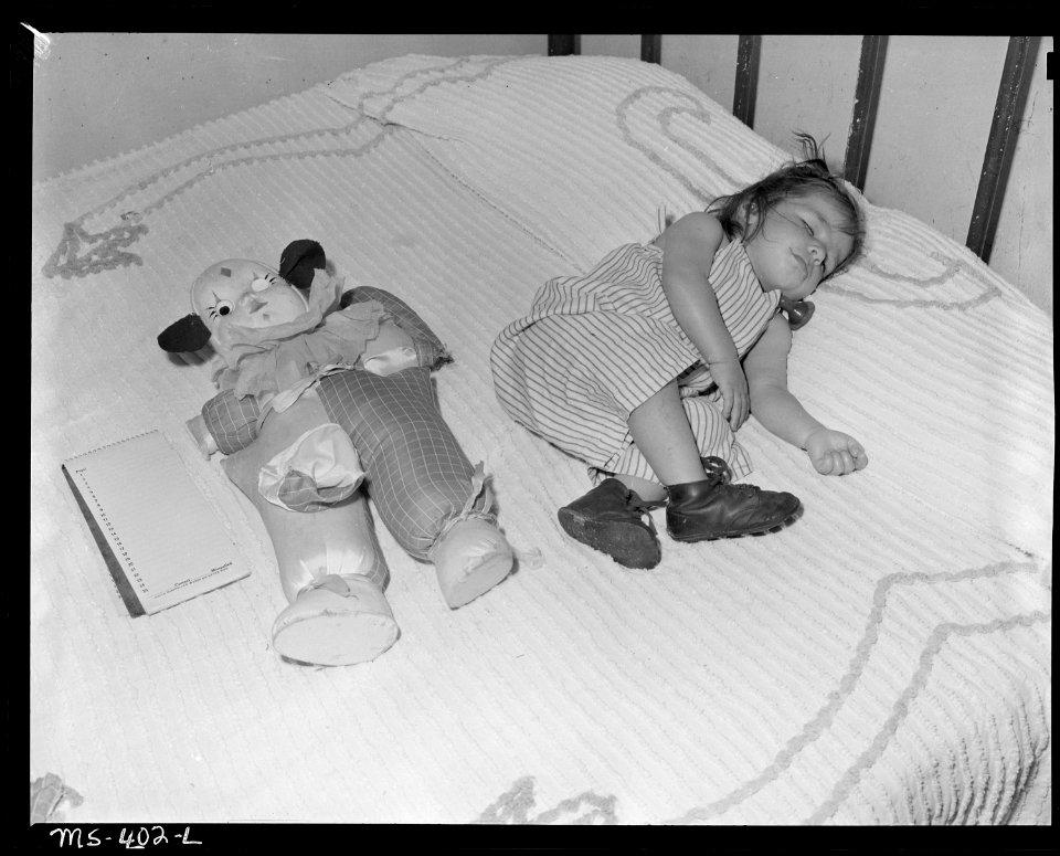 Young daughter of Geno Tarufelli, miner. Calumet Fuel Company, Delcarbon ^2 Mine, Delcarbon, Huerfano County, Colorado. - NARA - 540394