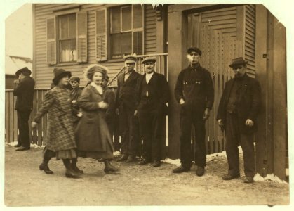 Young girls running gauntlet of men making remarks (sometimes vile). LOC nclc.02523