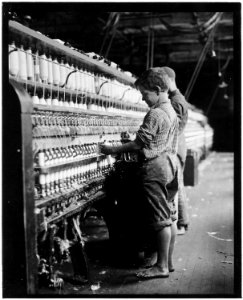 Young doffer in North Pownal Mill. North Pownal, Vt. - NARA - 523250 photo