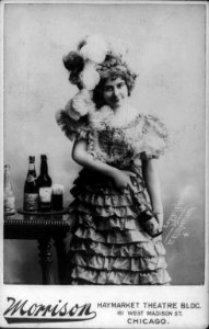 Young woman in glamourous, erotic poses- Annie Revere, with Edelweiss Brew LCCN2005688909