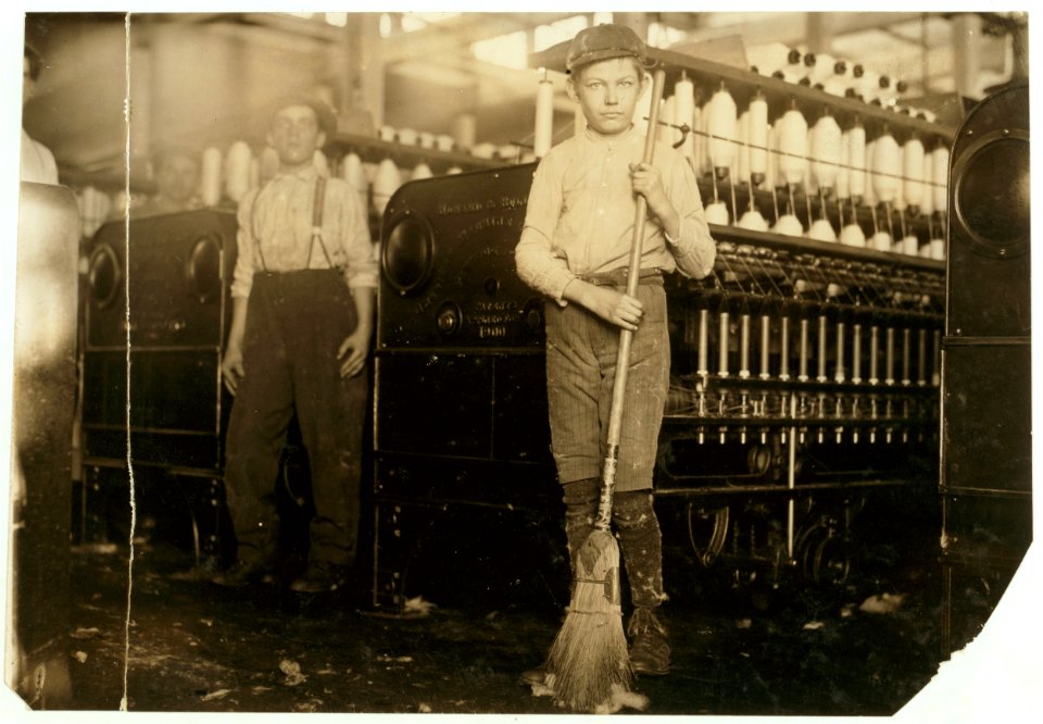 Young sweeper working in Anniston Yarn Mills,. LOC nclc.01927