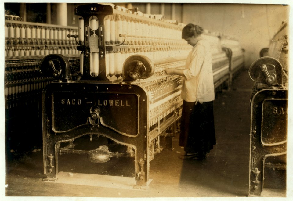 Young Spinner - Indian Orchard Cotton Mill. LOC nclc.03101