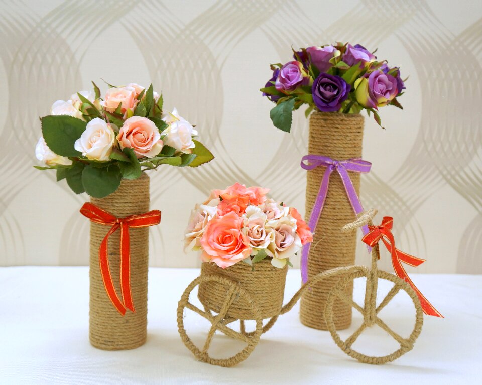 Airport rope daddy fabric flowers