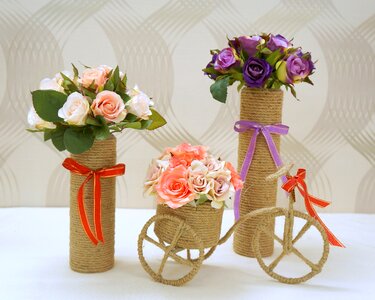 Airport rope daddy fabric flowers
