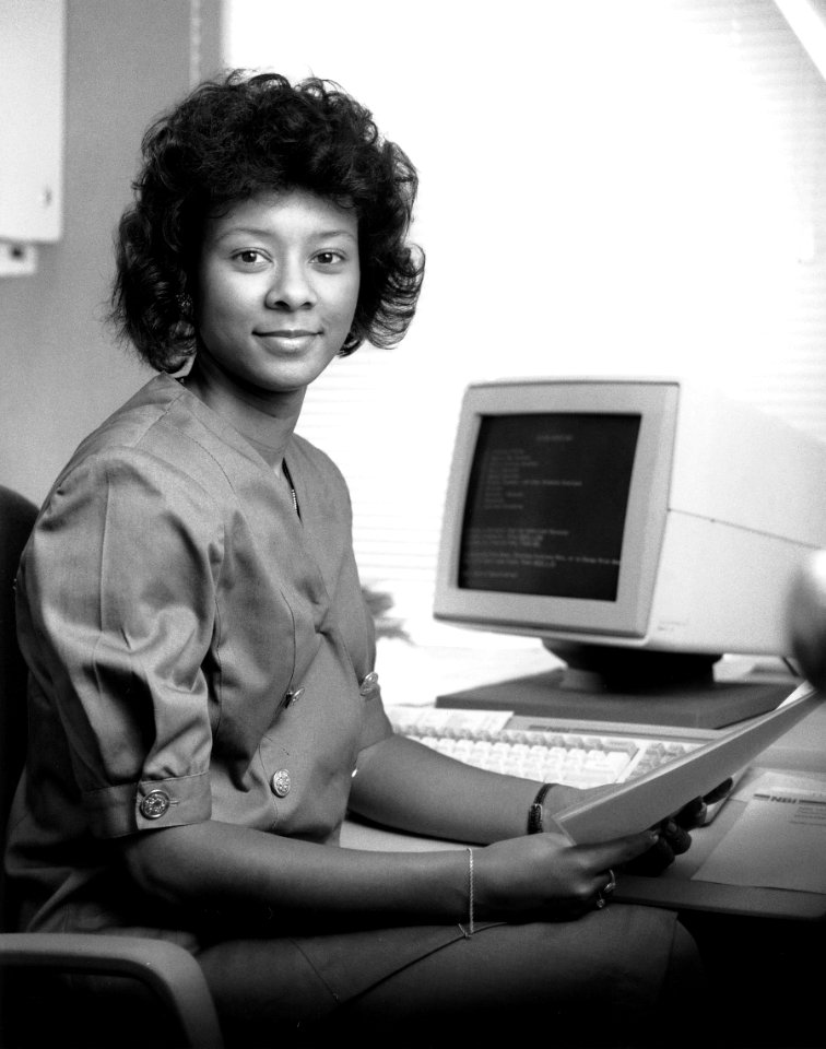 Young woman working