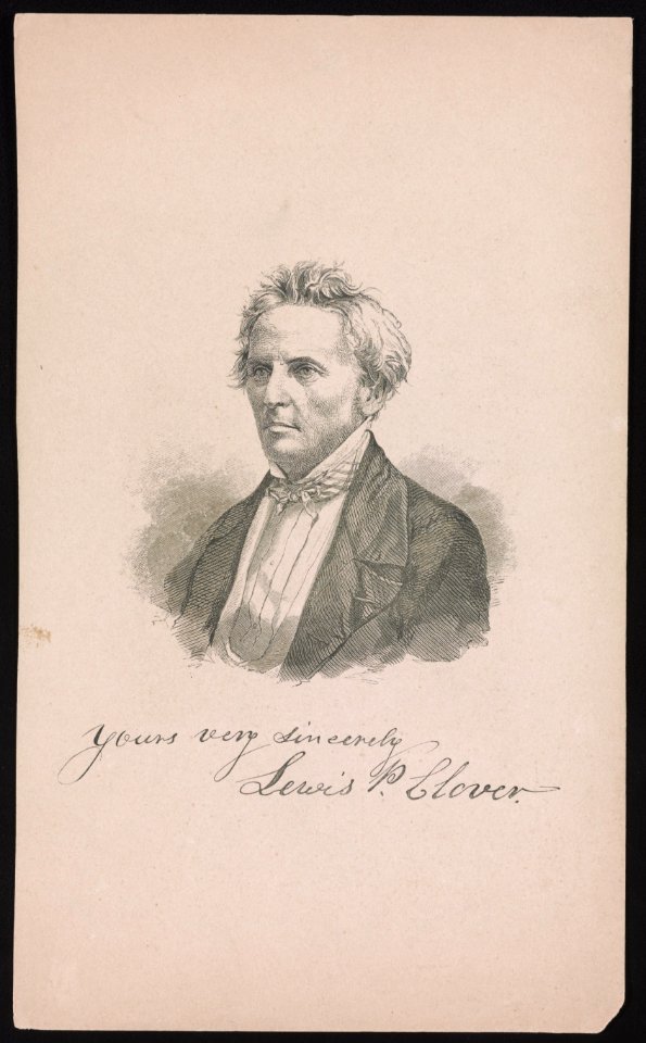 Yours very sincerely Lewis P. Clover LCCN2015650298