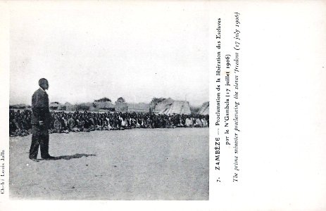 Zambèze-Proclamation de la libération des esclaves-1906