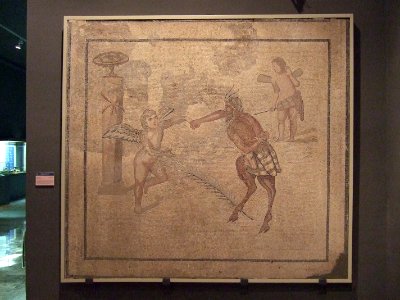 Zaragoza - Museo - Mosaico de Eros y Pan
