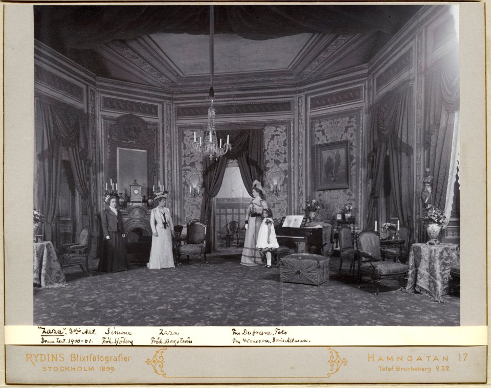 Zaza, Dramatiska teatern 1900. Föreställningsbild - SMV - H11 053