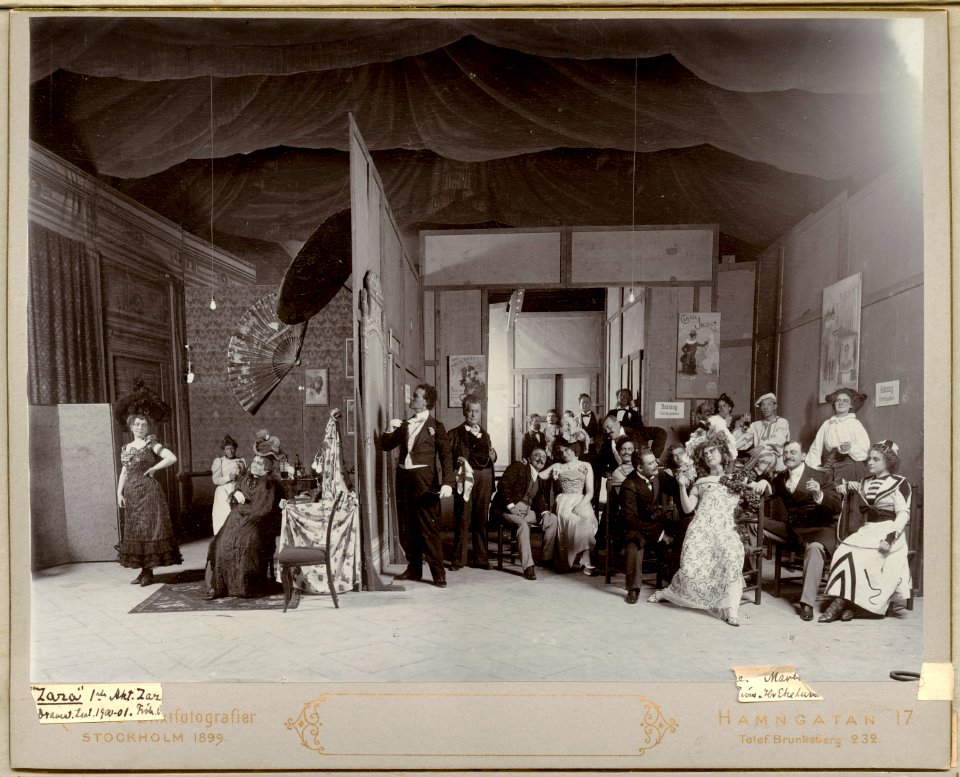 Zaza, Dramatiska teatern 1900. Föreställningsbild - SMV - H11 052