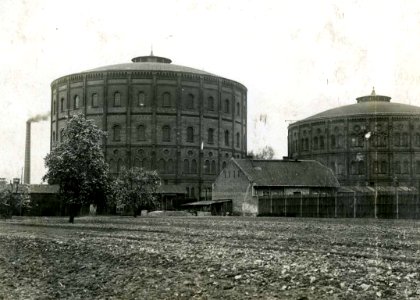 Zbiorniki na gaz Gazownia Warszawska ok. 1926