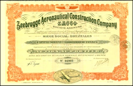 Zeebrugge Aeronautical Construction 1926